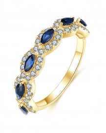 MARQUISE SAPPHIRE DIAMOND BAND (TR4309)