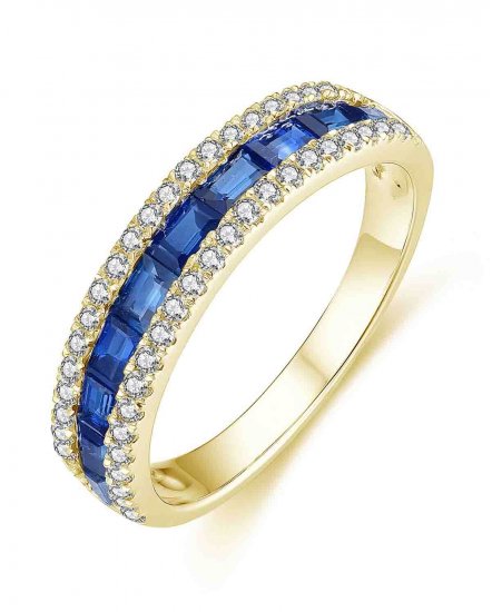 BAGUETTE SAPPHIRE DIAMOND BAND (TR4315)