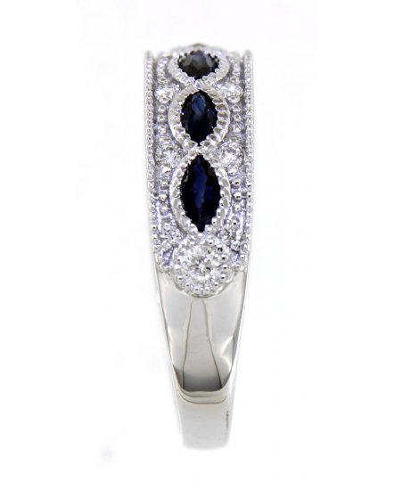 MARQUISE SAPPHIRE DIAMOND BAND (TR4316)