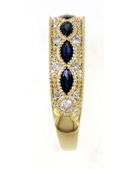 MARQUISE SAPPHIRE DIAMOND BAND (TR4316)
