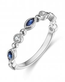 MARQUISE SAPPHIRE DIAMOND BAND (TR4320)