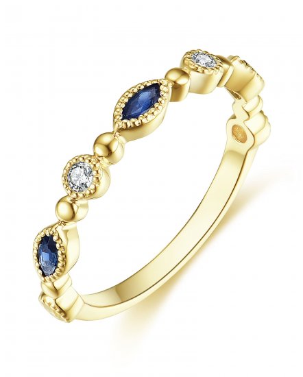 MARQUISE SAPPHIRE DIAMOND BAND (TR4320)