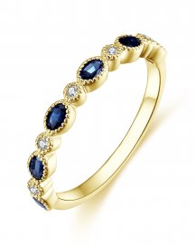 OVAL SAPPHIRE DIAMOND BAND (TR4321)