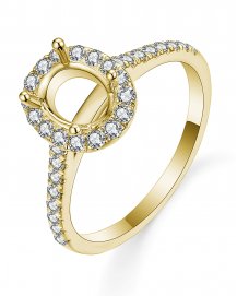 OVAL SEMI MOUNT DIAMOND ENGAGEMENT RING (TR4382)