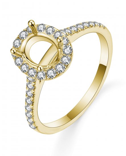 OVAL SEMI MOUNT DIAMOND ENGAGEMENT RING (TR4382)