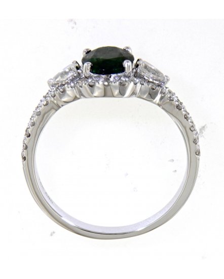 OVAL EMERALD DIAMOND RING (TR4401)