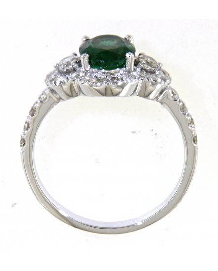OVAL EMERALD DIAMOND RING (TR4403)