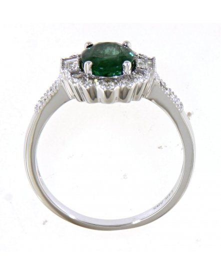 OVAL EMERALD DIAMOND RING (TR4409)