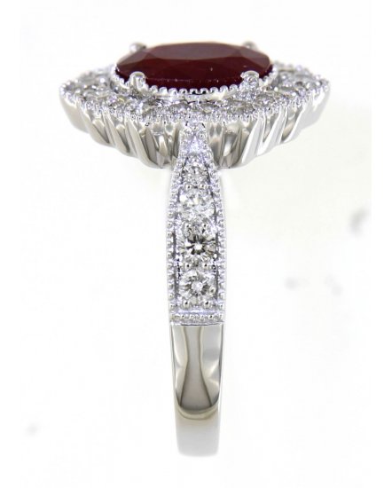 OVAL RUBY DIAMOND RING (TR4411)