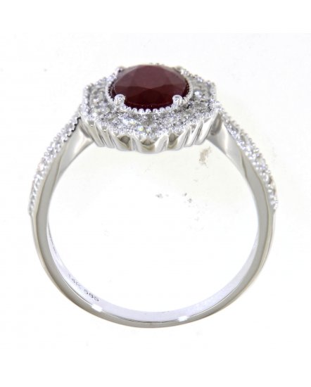 OVAL RUBY DIAMOND RING (TR4411)