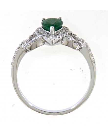 PEAR EMERALD DIAMOND RING (TR4416)