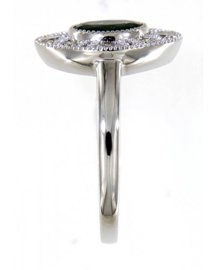 OVAL EMERALD DIAMOND RING (TR4426)