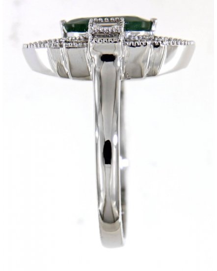 OVAL EMERALD DIAMOND RING (TR4428)