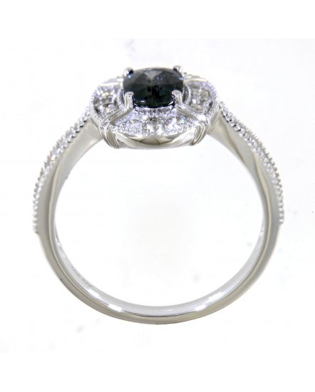 OVAL SAPPHIRE DIAMOND RING (TR4429)