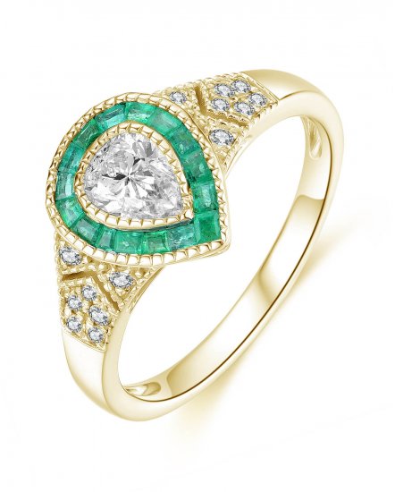 EMERALD DIAMOND RING (TR4433)