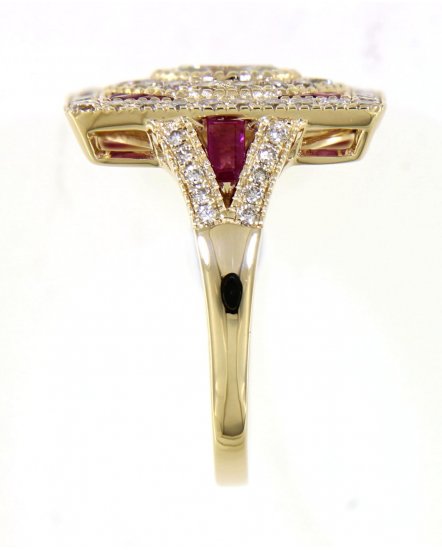 MARQUISE STYLE RUBY DIAMOND RING (TR4434)