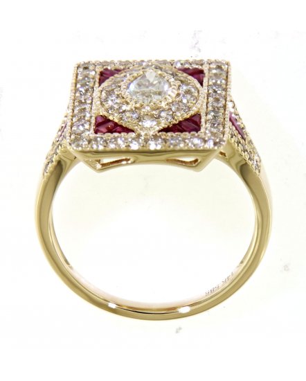 MARQUISE STYLE RUBY DIAMOND RING (TR4434)