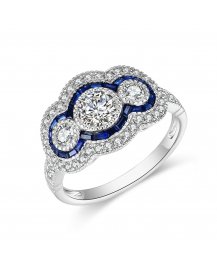 SAPPHIRE DIAMOND RING (TR4435)