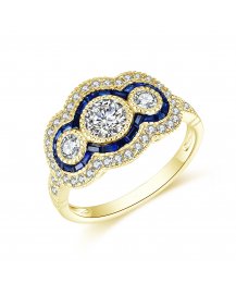 SAPPHIRE DIAMOND RING (TR4435)