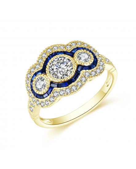 SAPPHIRE DIAMOND RING (TR4435)