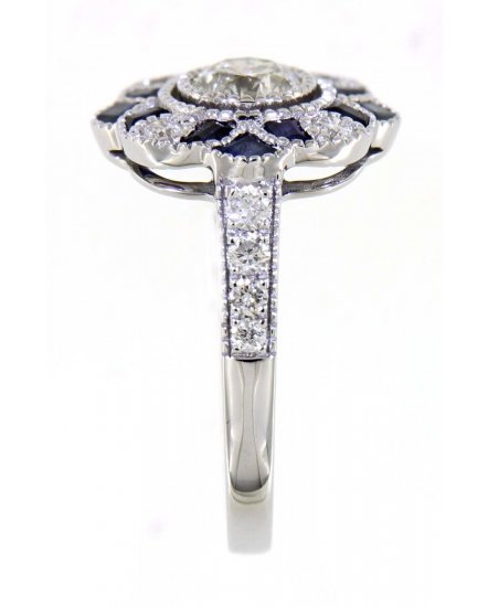 FLORAL STYLE SAPPHIRE DIAMOND RING (TR4437)