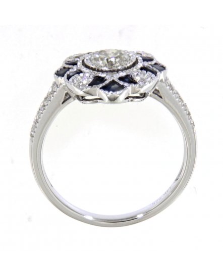 FLORAL STYLE SAPPHIRE DIAMOND RING (TR4437)