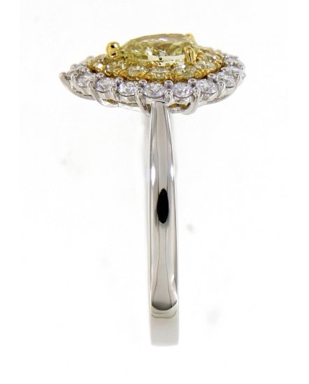MULTI TONE PEAR DIAMOND ENGAGEMENT RING (TR4445)