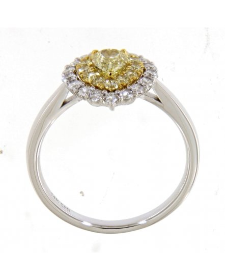 MULTI TONE PEAR DIAMOND ENGAGEMENT RING (TR4445)