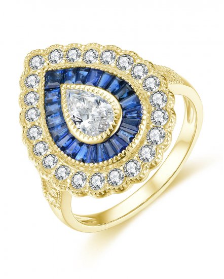 SAPPHIRE DIAMOND RING (TR4448)