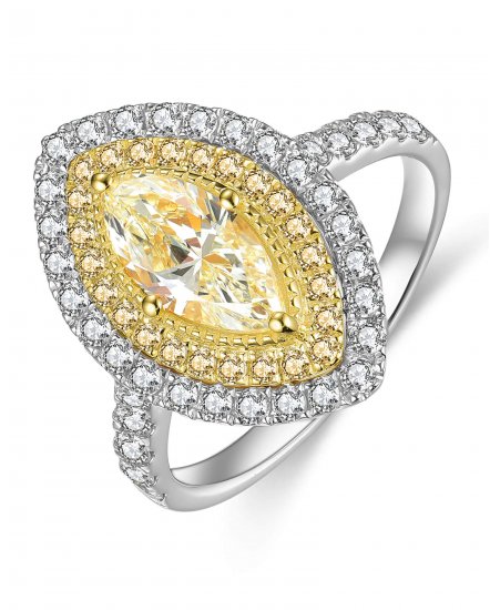 MULTI TONE MARQUISE DIAMOND ENGAGEMENT RING (TR4452)