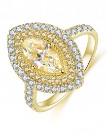 MULTI TONE MARQUISE DIAMOND ENGAGEMENT RING (TR4452)
