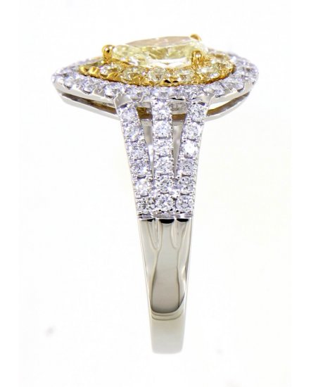 MULTI TONE PEAR DIAMOND ENGAGEMENT RING (TR4462)