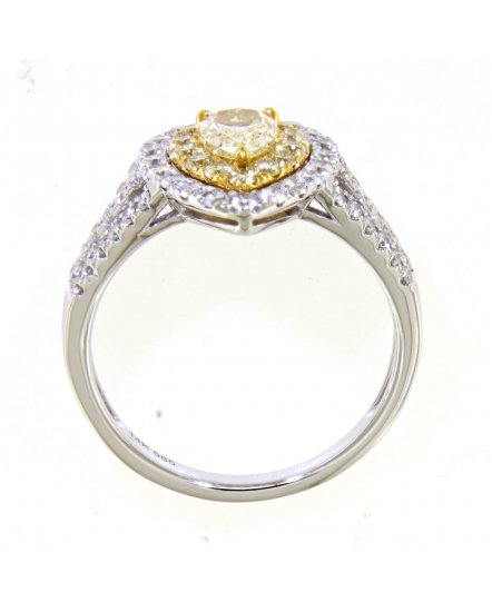 MULTI TONE PEAR DIAMOND ENGAGEMENT RING (TR4462)