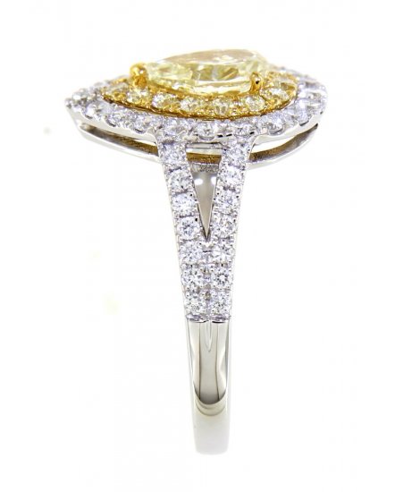 MULTI TONE PEAR DIAMOND ENGAGEMENT RING (TR4463)
