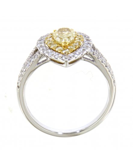 MULTI TONE PEAR DIAMOND ENGAGEMENT RING (TR4463)