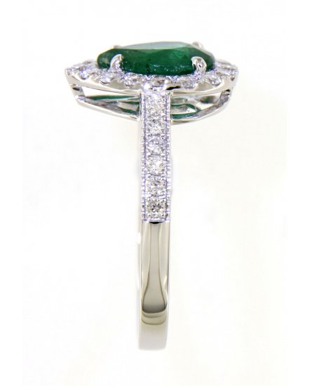 PEAR EMERALD DIAMOND RING (TR4470)