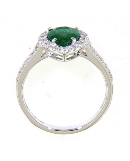 PEAR EMERALD DIAMOND RING (TR4470)
