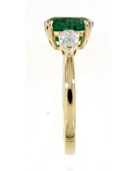 CUSHION EMERALD DIAMOND RING (TR4471)
