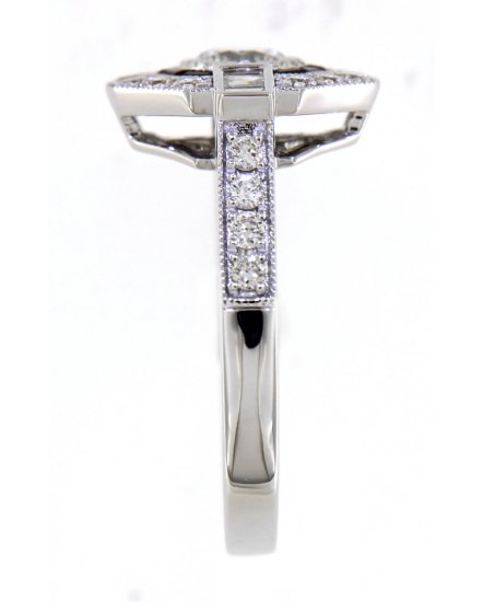 OCTAGON STYLE SAPPHIRE DIAMOND RING (TR4472)