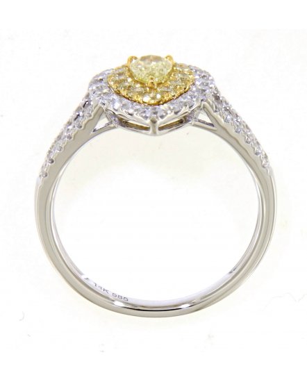 MULTI TONE PEAR DIAMOND ENGAGEMENT RING (TR4474)