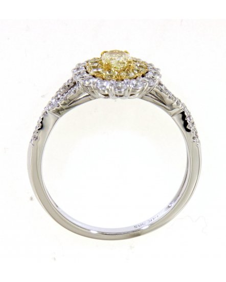 MULTI TONE OVAL DIAMOND ENGAGEMENT RING (TR4477)