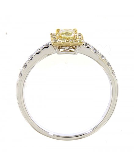 MULTI TONE CUSHION DIAMOND ENGAGEMENT RING (TR4480)