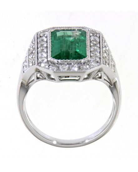 EMERALD CUT DIAMOND RING (TR4490)