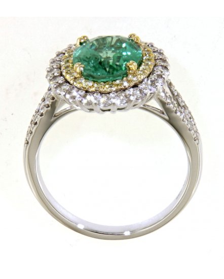 OVAL EMERALD DIAMOND RING (TR4491)