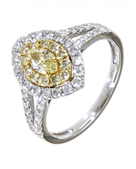 MULTI TONE MARQUISE DIAMOND ENGAGEMENT RING (TR4500)