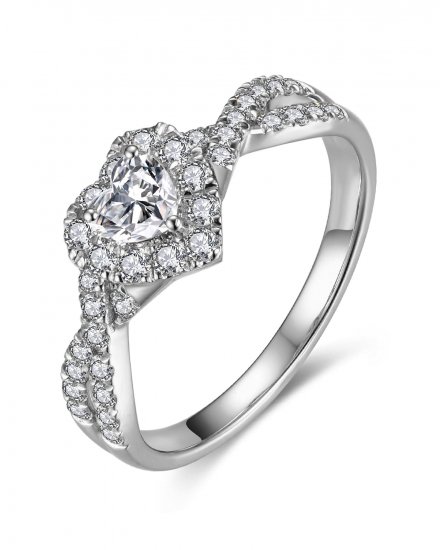 HEART SHAPE DIAMOND ENGAGEMENT RING (TR4552)