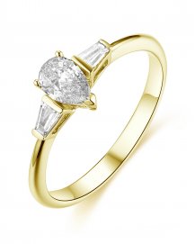 THREE STONE PEAR DIAMOND RING (TR4553)