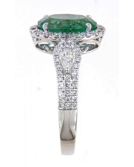 OVAL EMERALD DIAMOND RING (TR4567)