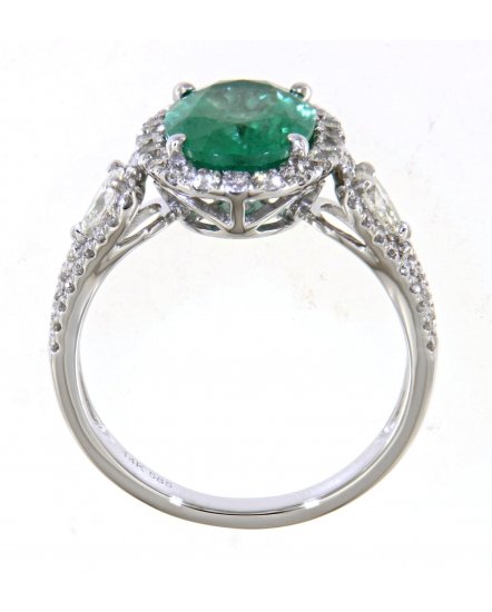 OVAL EMERALD DIAMOND RING (TR4567)