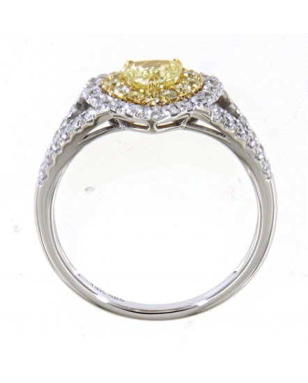 MULTI TONE HEART SHAPE DIAMOND ENGAGEMENT RING (TR4568)